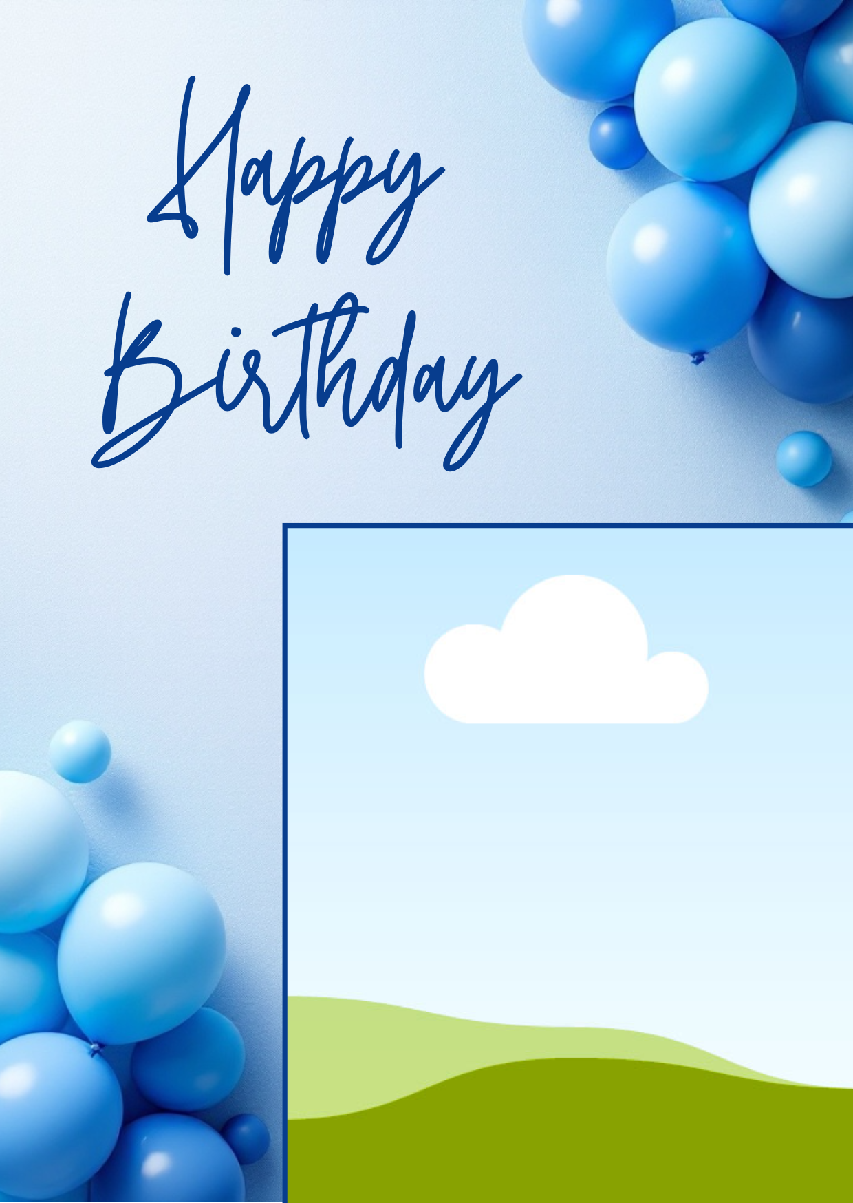 Happy Birthday Blue Balloons