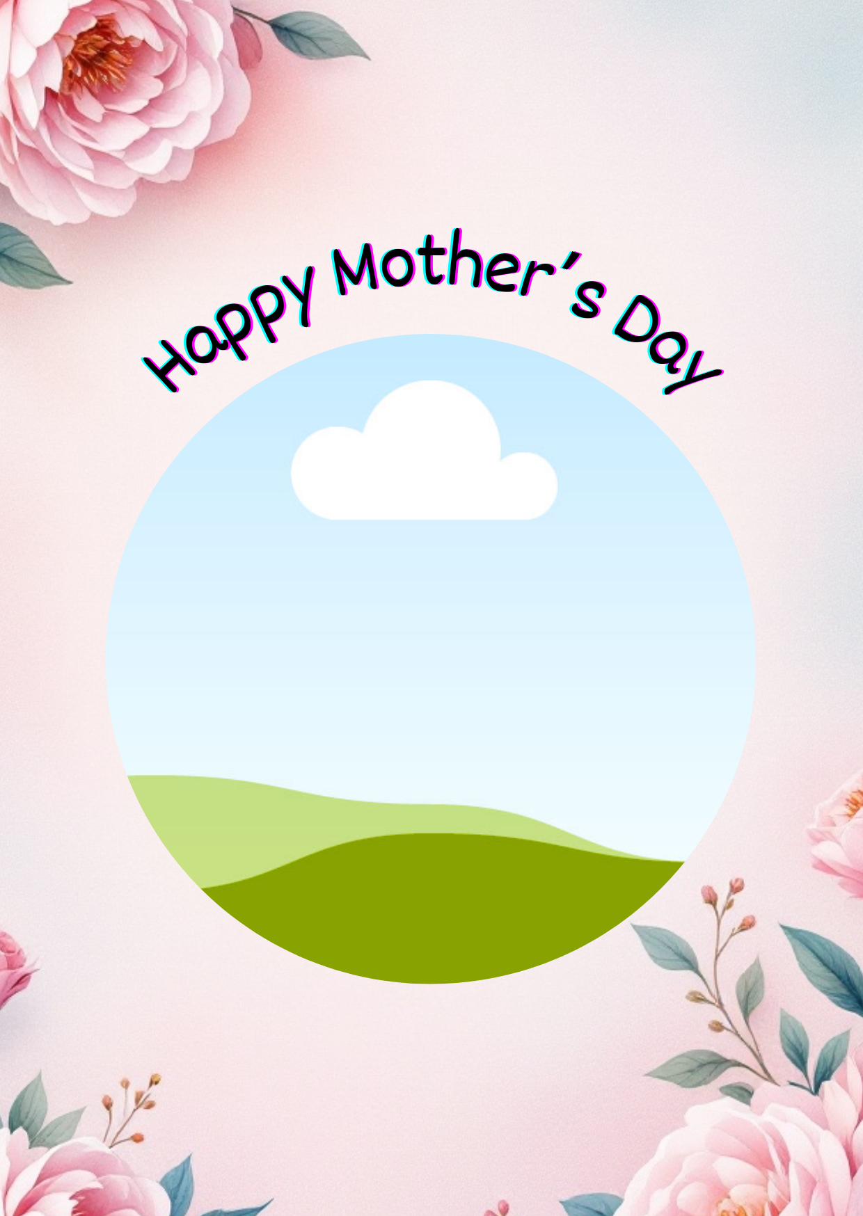 Happy Mothers Day, Round Photo