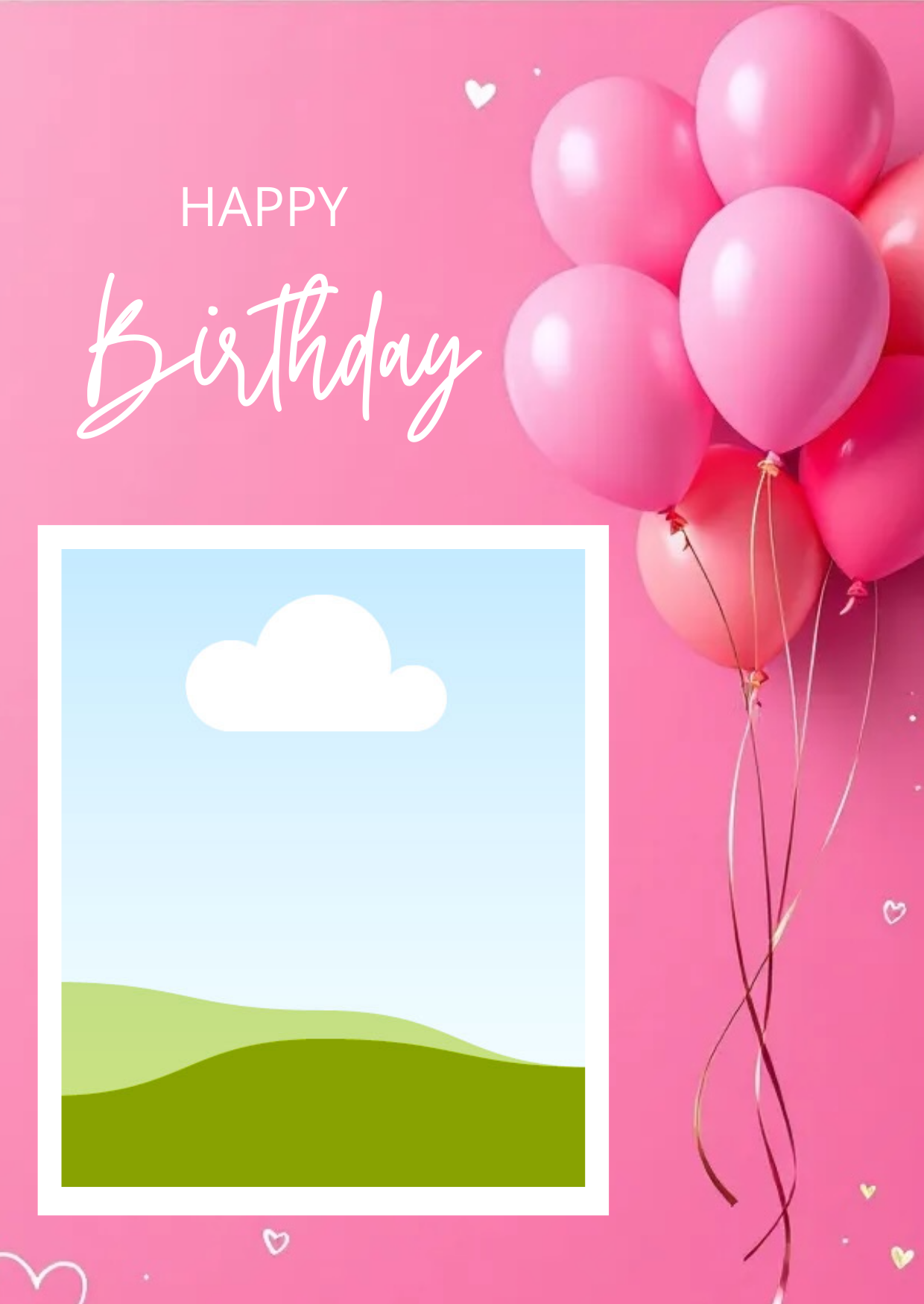 Happy Birthday Pink Balloons